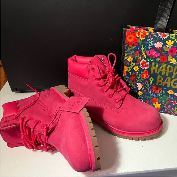 Timberland Other - Timberland Girl's Pink 6-inch Premium Waterproof Boots kids youth US 2.5 NWOT